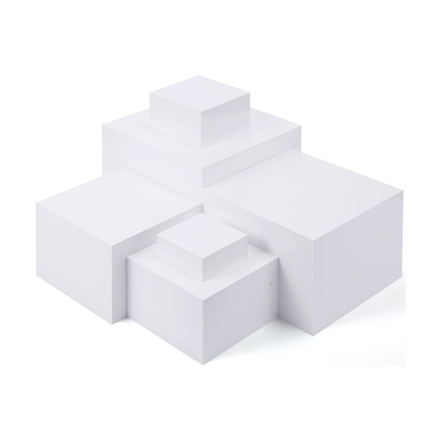 Acrylic Risers for Display Acrylic Cube Boxes Risers Display Stands / Set of 6