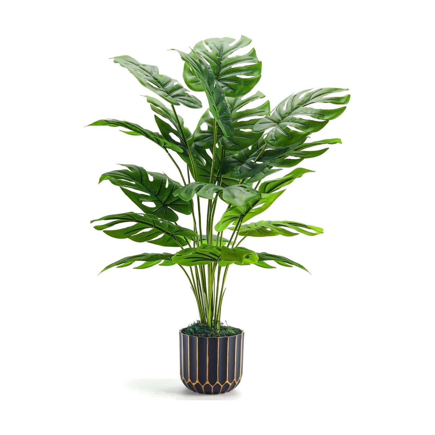 28'' Fake Plants Tall Artificial Monstera Faux Plants Indoor Outdoor Tree / 28"-monstera