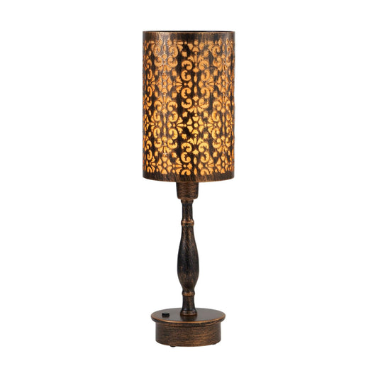 UMEXUS Cordless Table Lamp Rechargeable Battery Operated, Vintage Bronze | Touch Control Dimmer, Small Decorative
