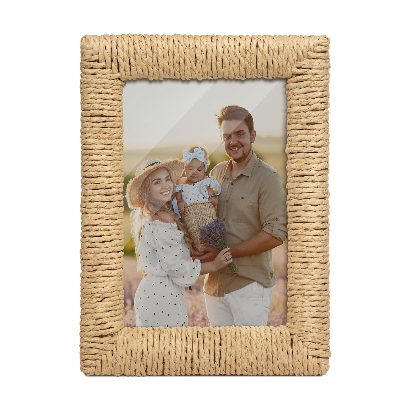 Boho Picture Frame / 5 x 7 / Boho Paperrattan / Natural