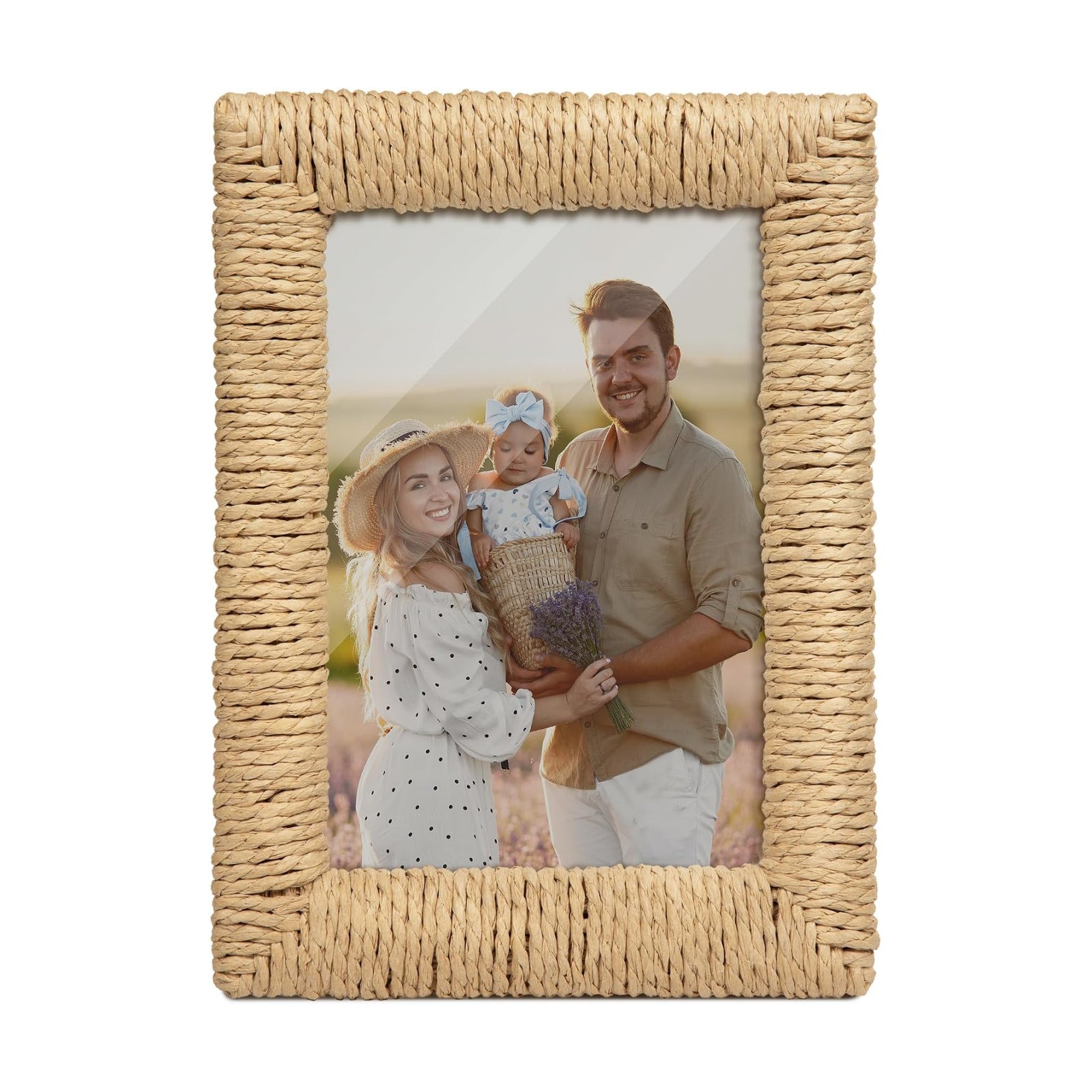 Boho Picture Frame / 5 x 7 / Boho Paperrattan / Natural