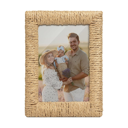 Boho Picture Frame / 5 x 7 / Boho Paperrattan / Natural