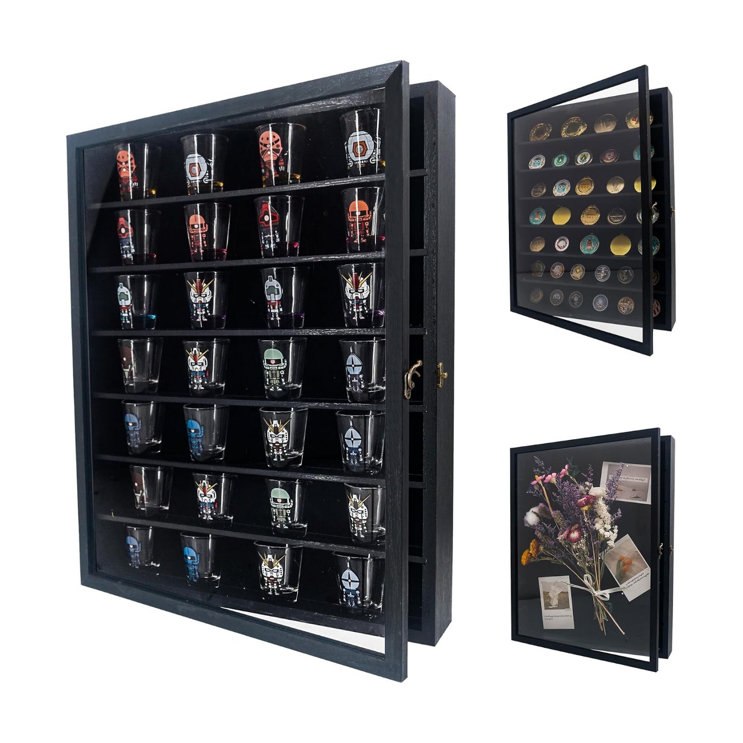 FramePro Shadow Box Frame 16x20 with Removable Shelves, Deep Memory Box Display Case for Collector, Keepsake Coins