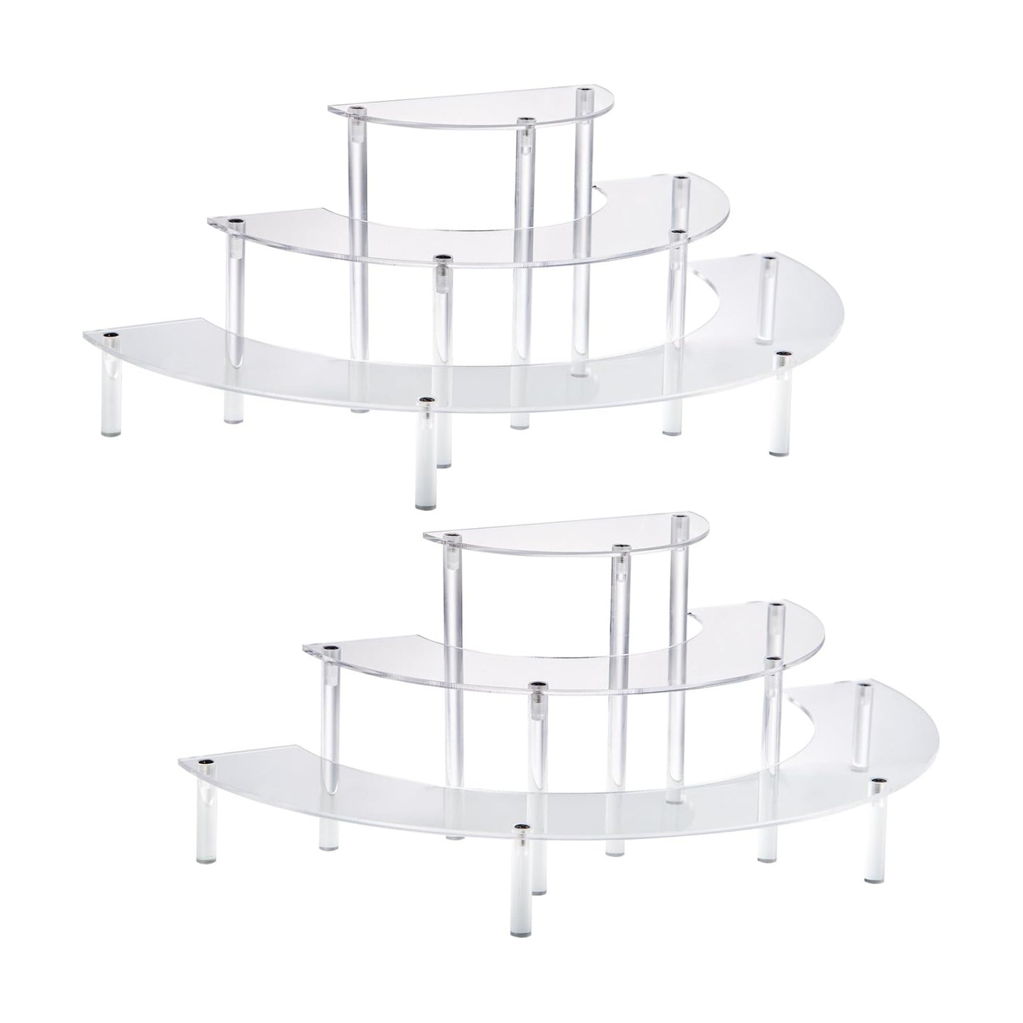 Half Moon Dessert Stand for Display / 2 Half-moon / Clear