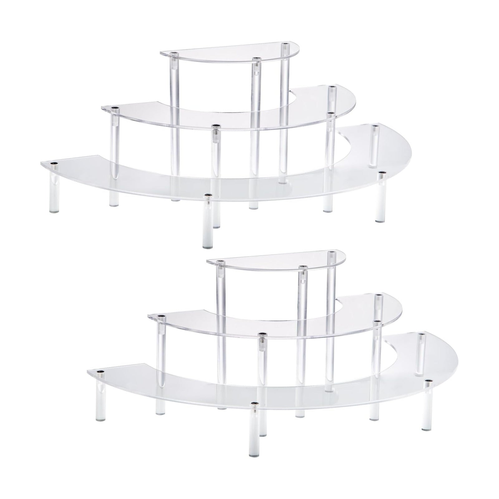 Half Moon Dessert Stand for Display / 2 Half-moon / Clear