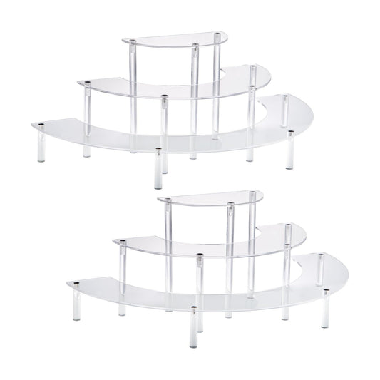 Half Moon Dessert Stand for Display / 2 Half-moon / Clear