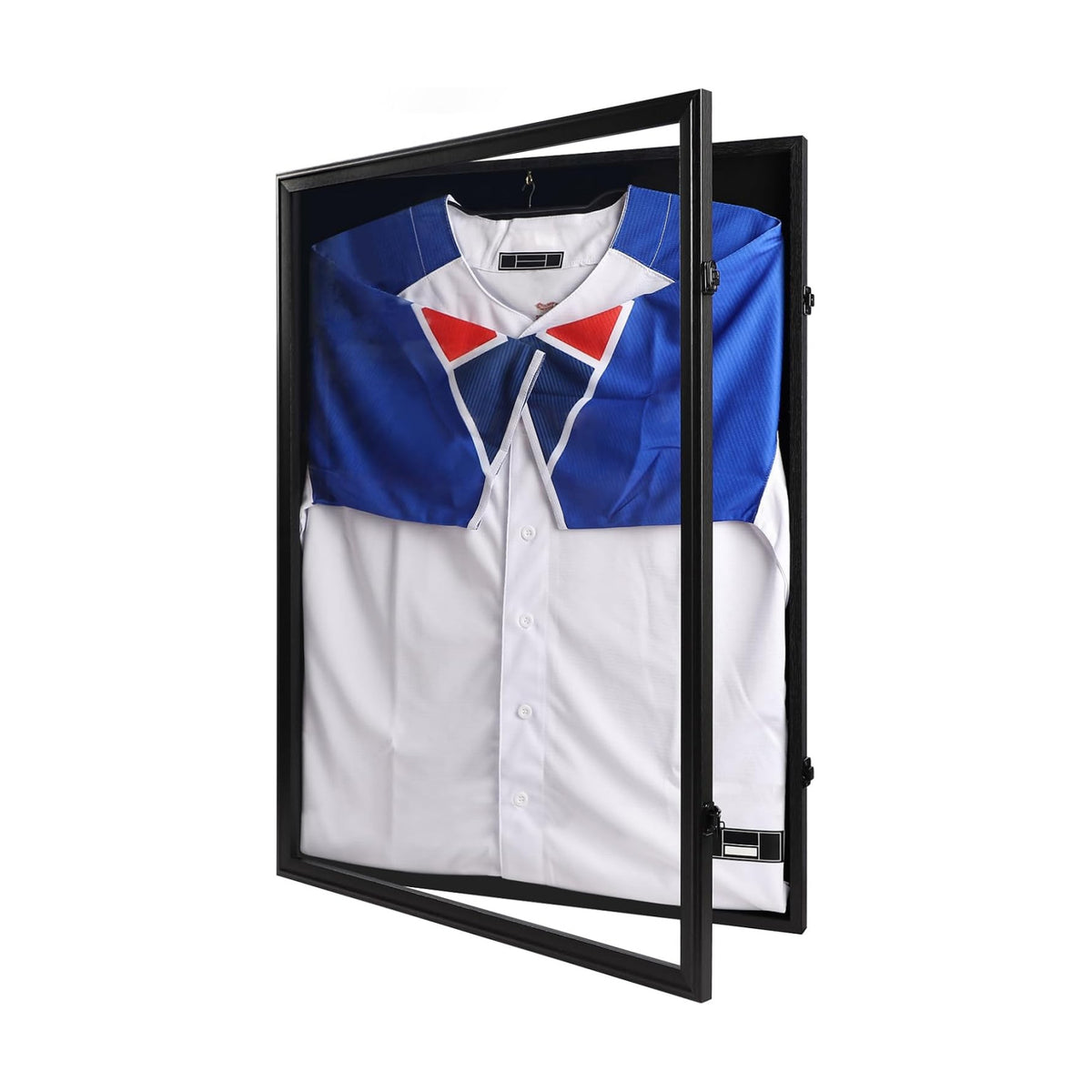 IHEIPYE Jersey Frame Display Case Large Shadow Box Black Lock | Lockable, UV Protection, Hanger, Baseball Basketball