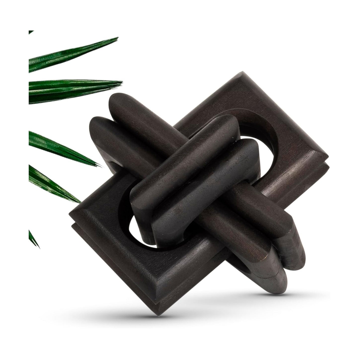 Handmade Mango Wood Knot Sculpture / Black