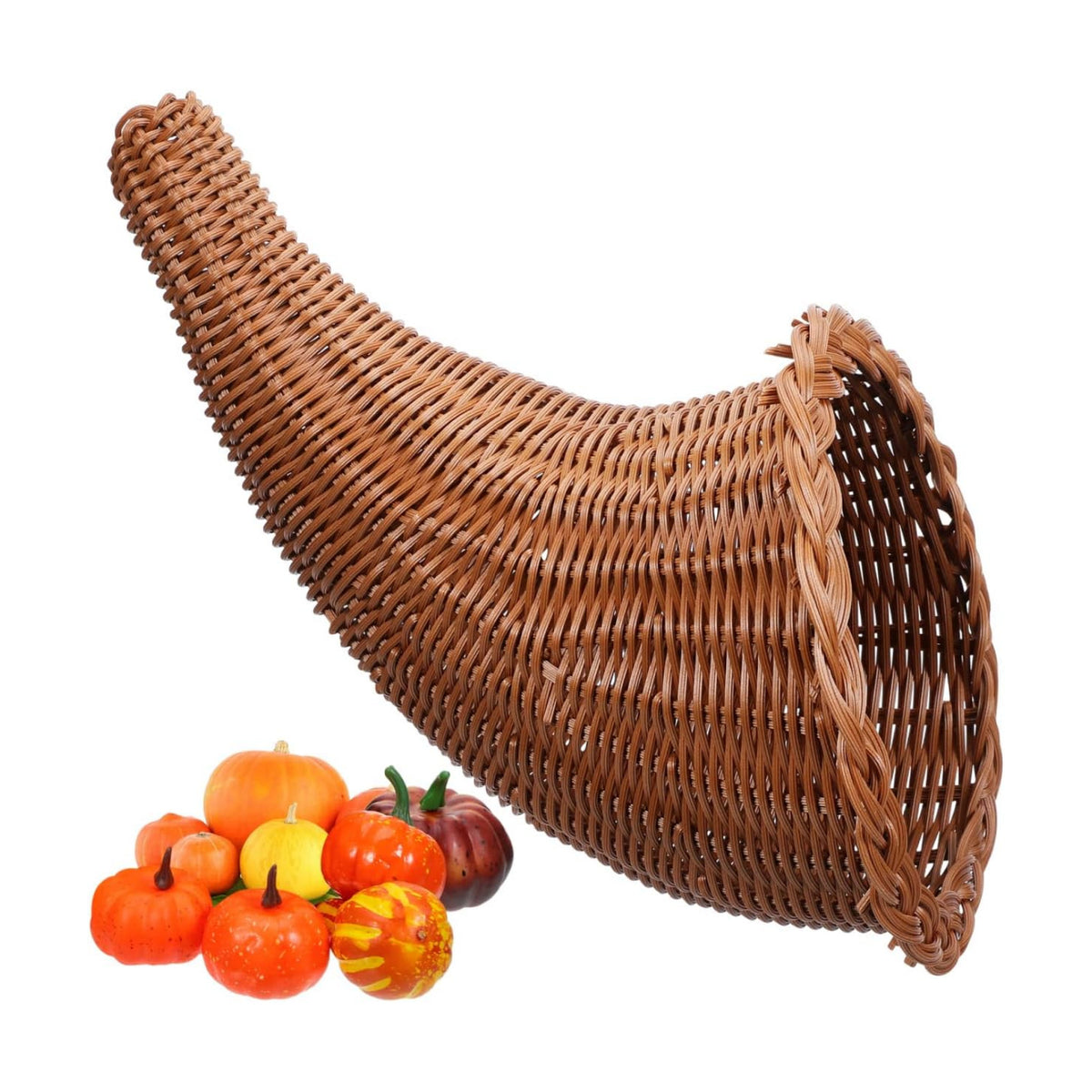 Gadpiparty Large Cornucopia Basket Wicker Grapevine Fall Basket Snack for Thanksgiving Christmas Harvest Table Centerpiece Party Decorations