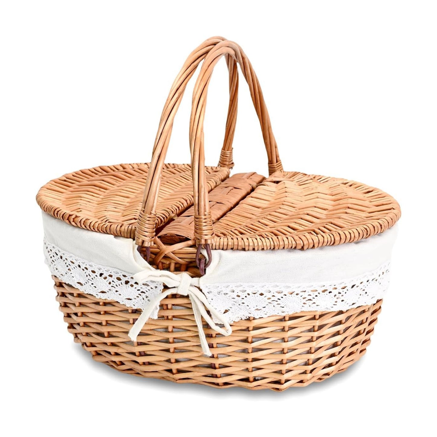 Wicker Picnic Basket / Large - Natural