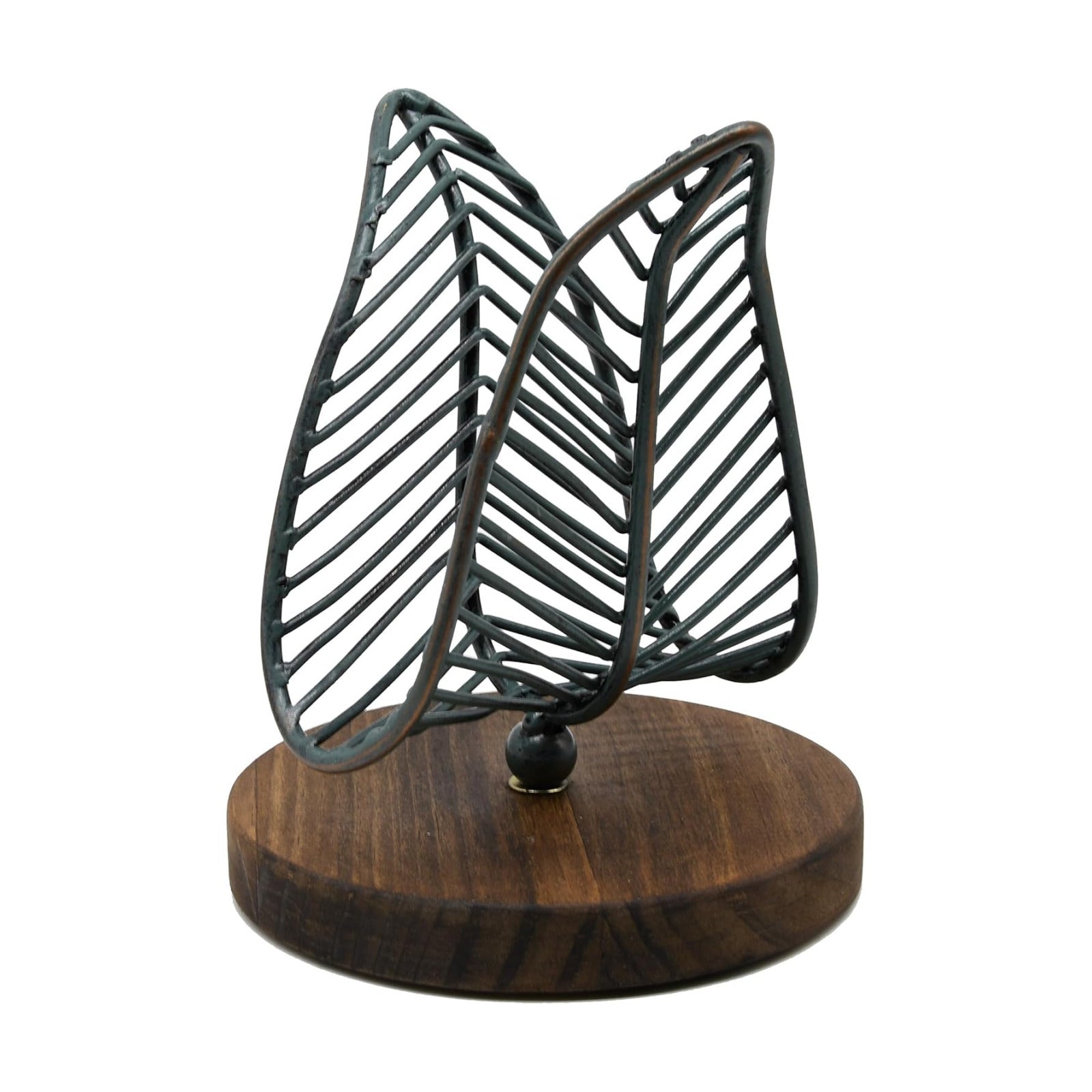 Freestanding Modern Napkin Holder w/Golden Turquoise Wrought Iron / Wire / Golden Turquoise / Brown