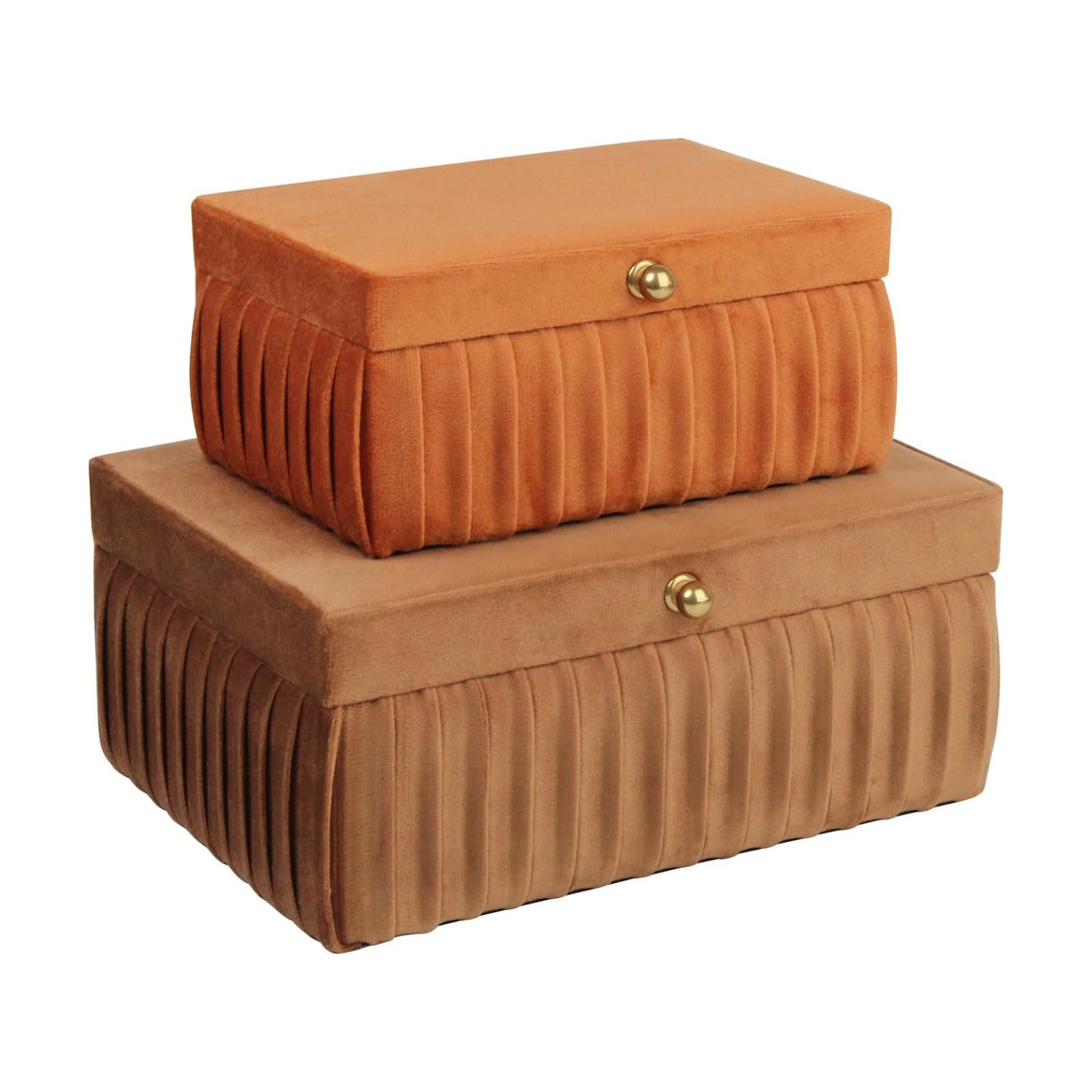 Velvet Decorative Boxes / Brown