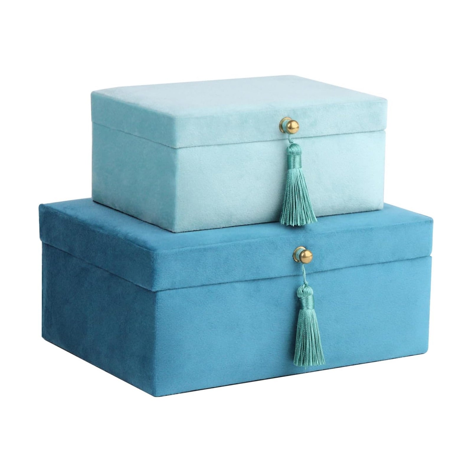 Velvet Jewelry Boxes Decorative Boxes / Blue