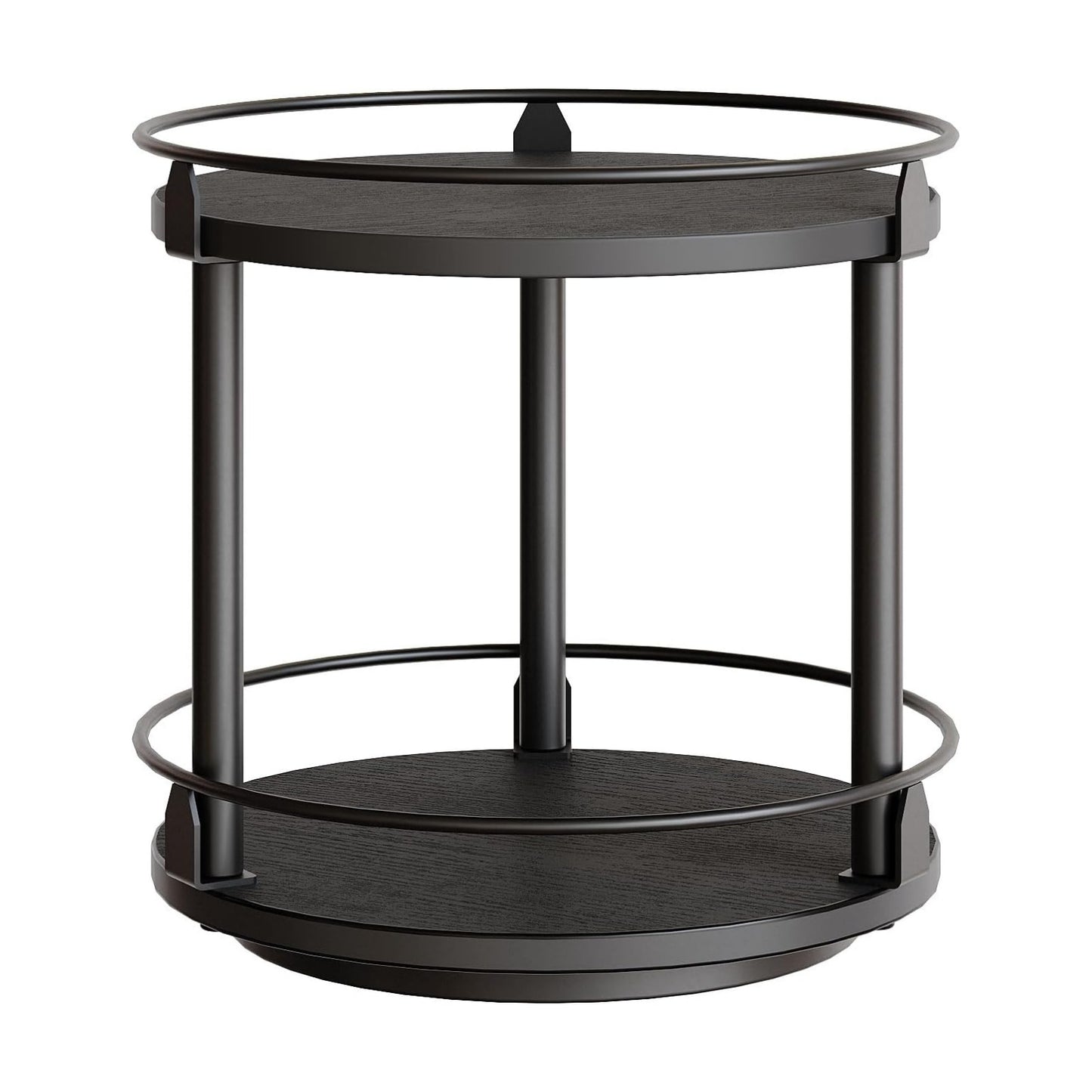Lazy Susan Organizer, Rotating Spice Rack, 2 Tier Spice Turntable Organizer, Industrial Turntable Spice Holder, for