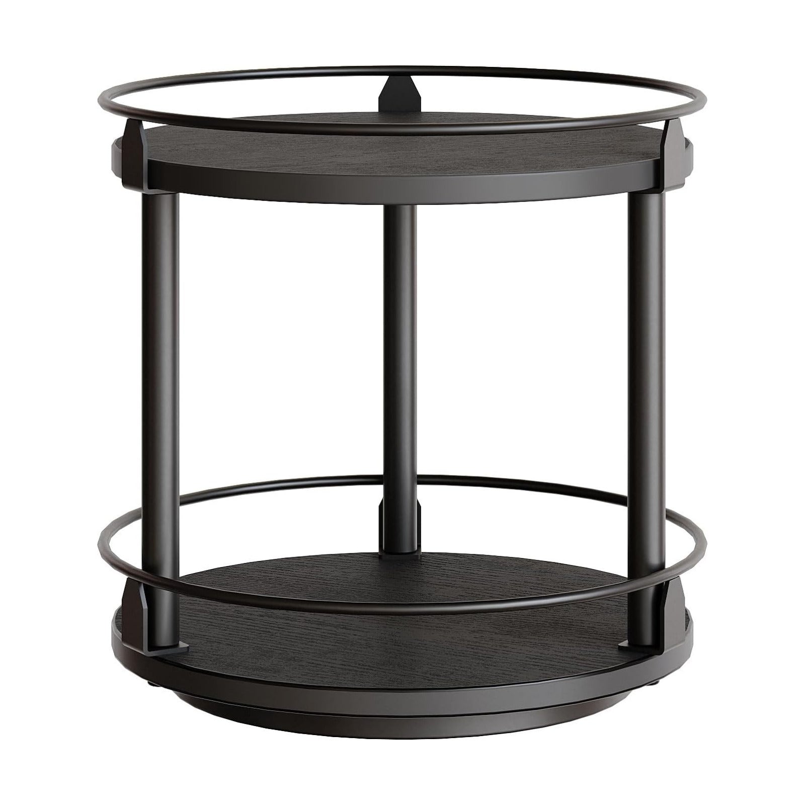 Lazy Susan Organizer, Rotating Spice Rack, 2 Tier Spice Turntable Organizer, Industrial Turntable Spice Holder, for