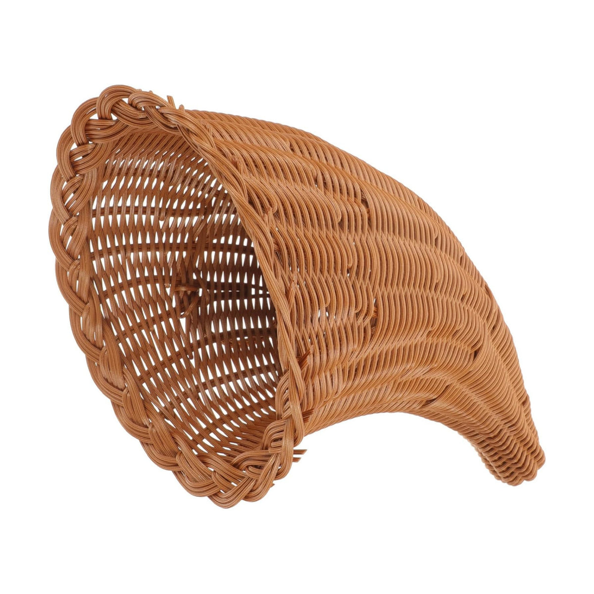 Gadpiparty Thanksgiving Wicker Cornucopia Basket Horn of Plenty Grapevine Harvest Fall Basket Rattan Storage Basket Decorative Fruit Basket Bread Serving Basket for Christmas Table Decor