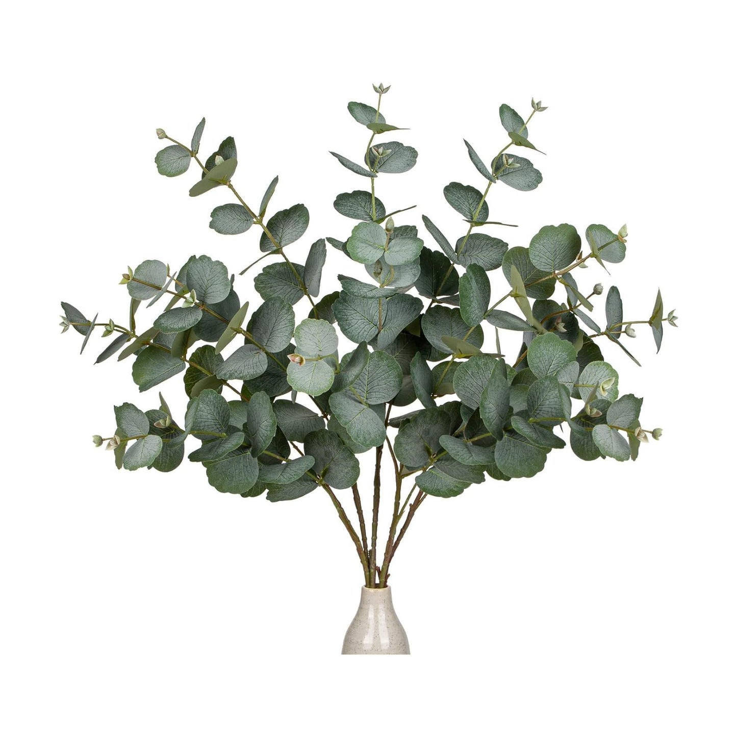 30" Artificial Eucalyptus Stems Fake Tall Eucalyptus Leaves Branches Faux Silk / Green / Set of 5