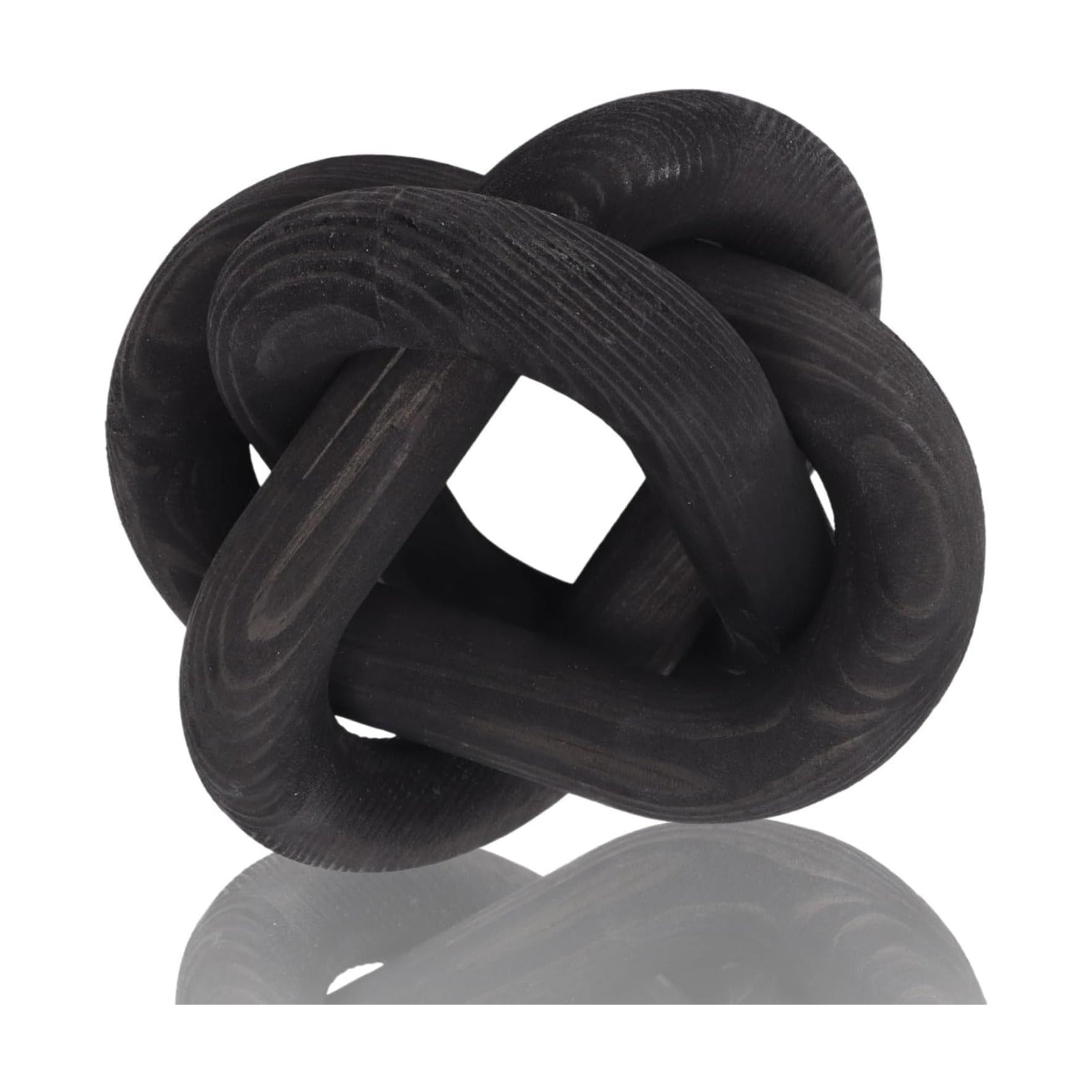 3 Link Decor Wood Knot Wooden Chain Link Decorations Hand Carved Decorative Wooden Knot for Coffee