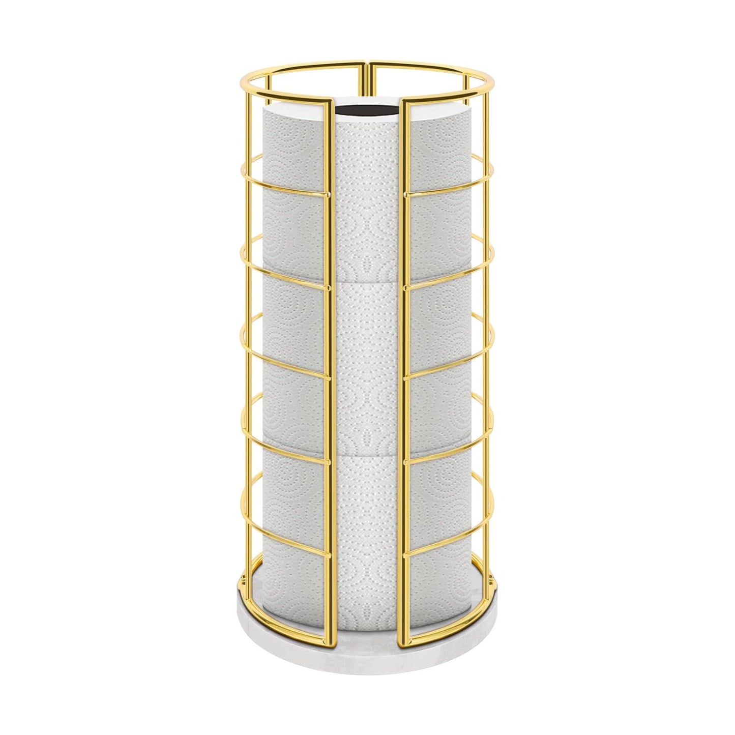 NearMoon Toilet Paper Organizer Stand, Free Standing 3 Rolls Tissue Storage, Metal Bathroom Accessory, Rustproof Toilet