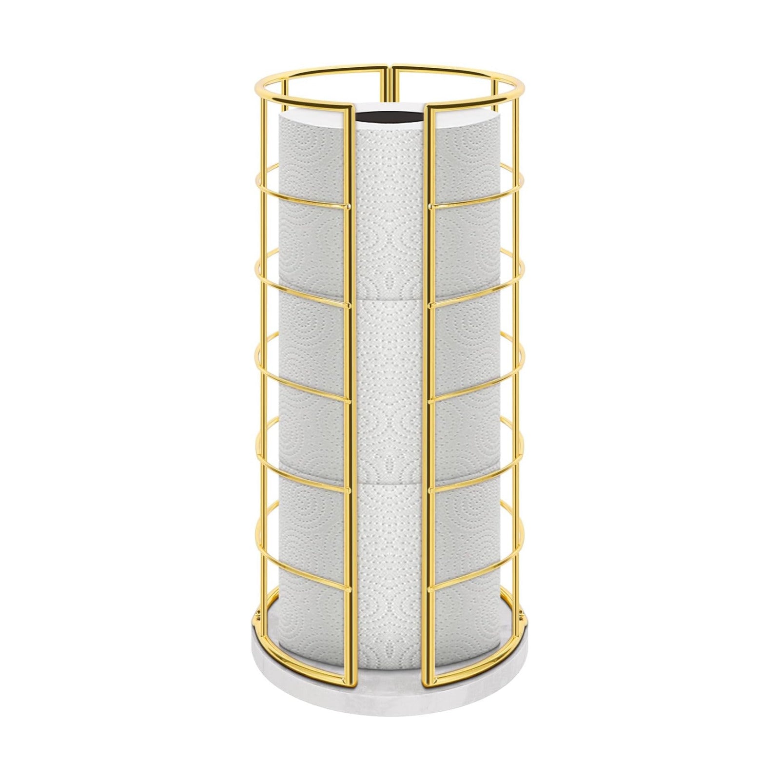 NearMoon Toilet Paper Organizer Stand, Free Standing 3 Rolls Tissue Storage, Metal Bathroom Accessory, Rustproof Toilet