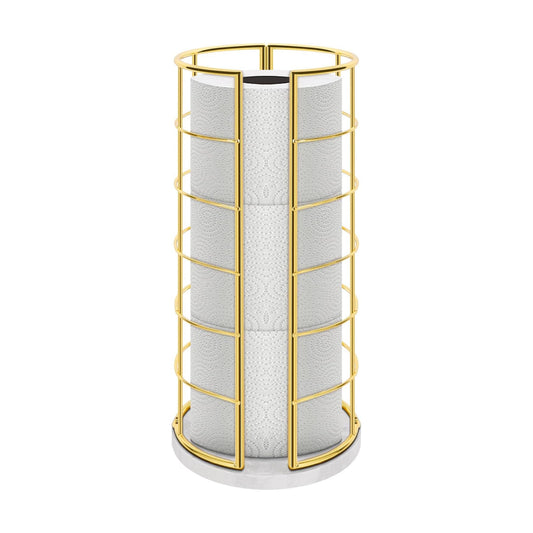 NearMoon Toilet Paper Organizer Stand, Free Standing 3 Rolls Tissue Storage, Metal Bathroom Accessory, Rustproof Toilet