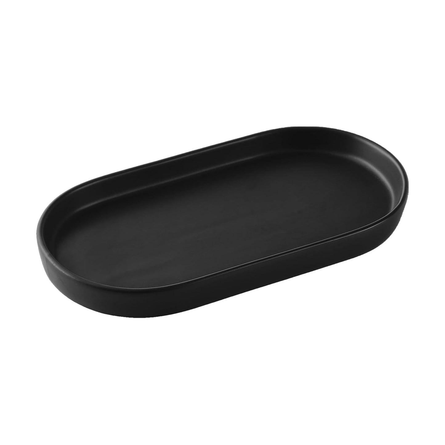 8'' Ceramic Vanity Tray / Black