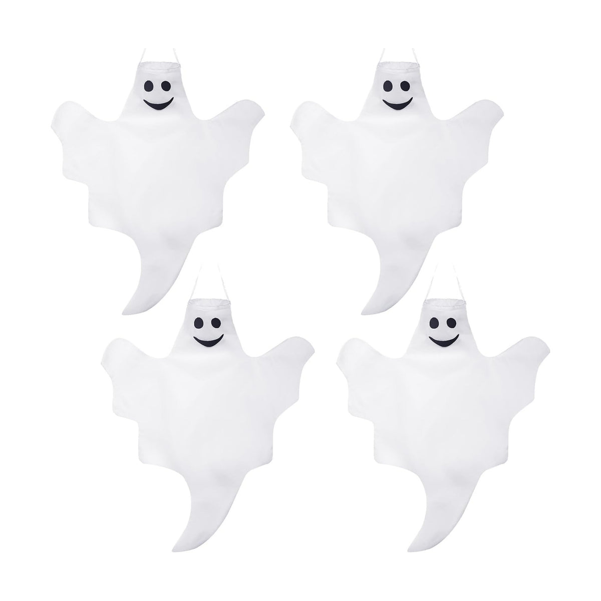 Skylety 4 Pcs 32 Inch Halloween Ghost Decoration Outdoor Hanging Windsock