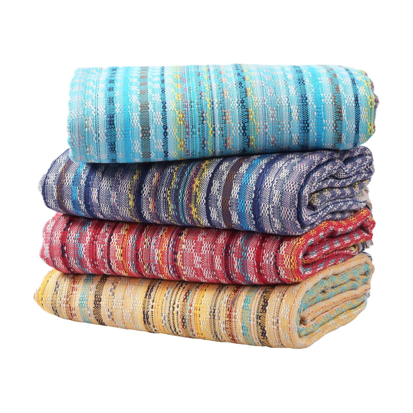 Cacala Extra Large Hand loomed Turkish Bath Towels Set of 4, 100% Cotton Quick-Drying and Lightweight Perfect for