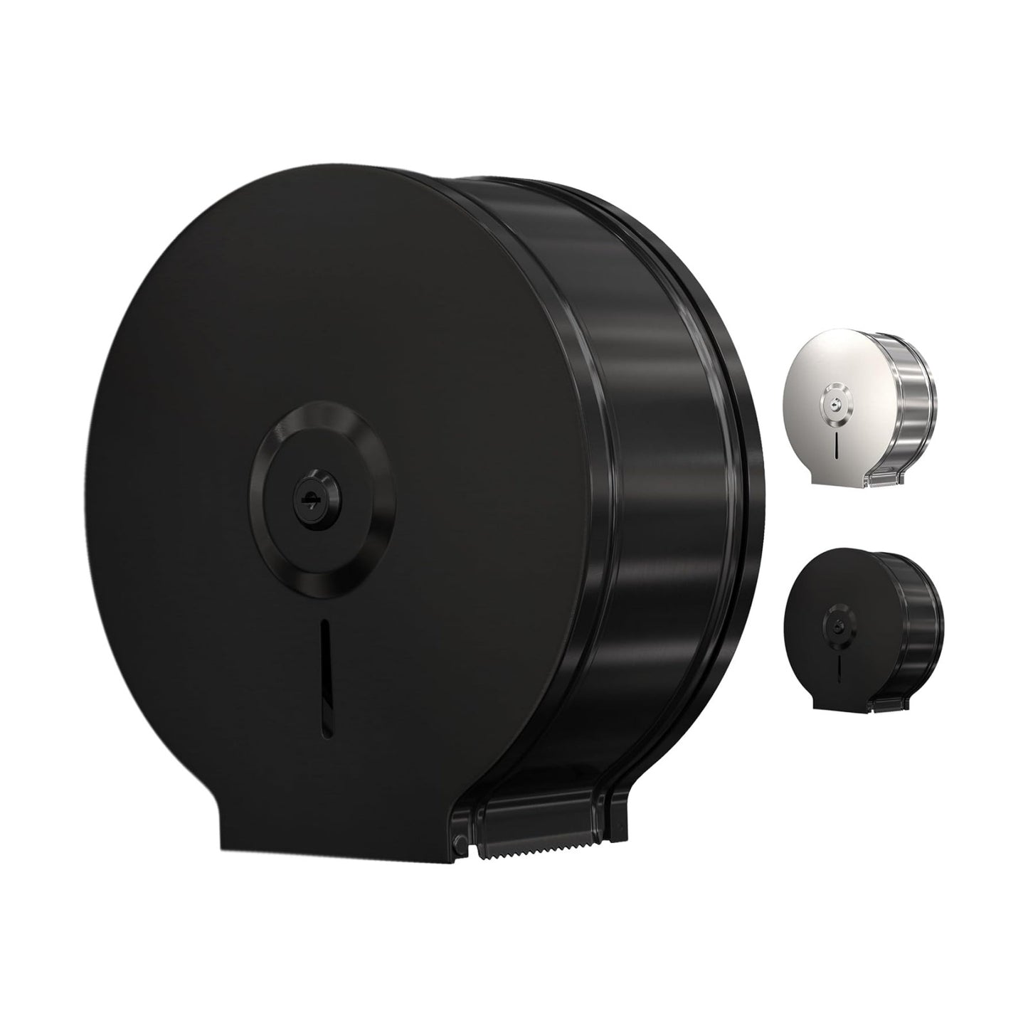 Jumbo Toilet Paper Dispenser-Wall Mount Industrial Toilet Paper Holder, Commercial Grade, Stainless Steel, Locking