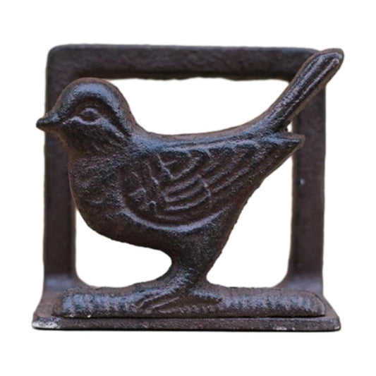 Exquisite Vintage Cast Iron Napkin Holder / Birdie