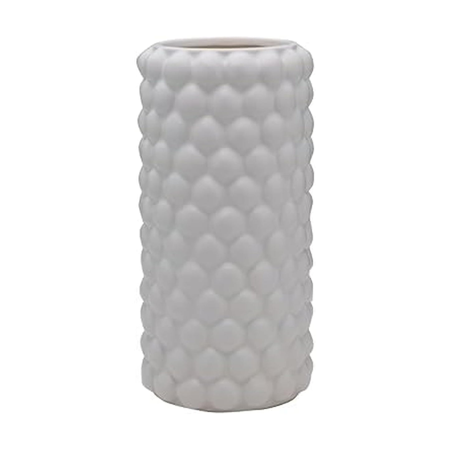 Ceramic Decorative Vase / 11.8 Inch / White / 12 Inch