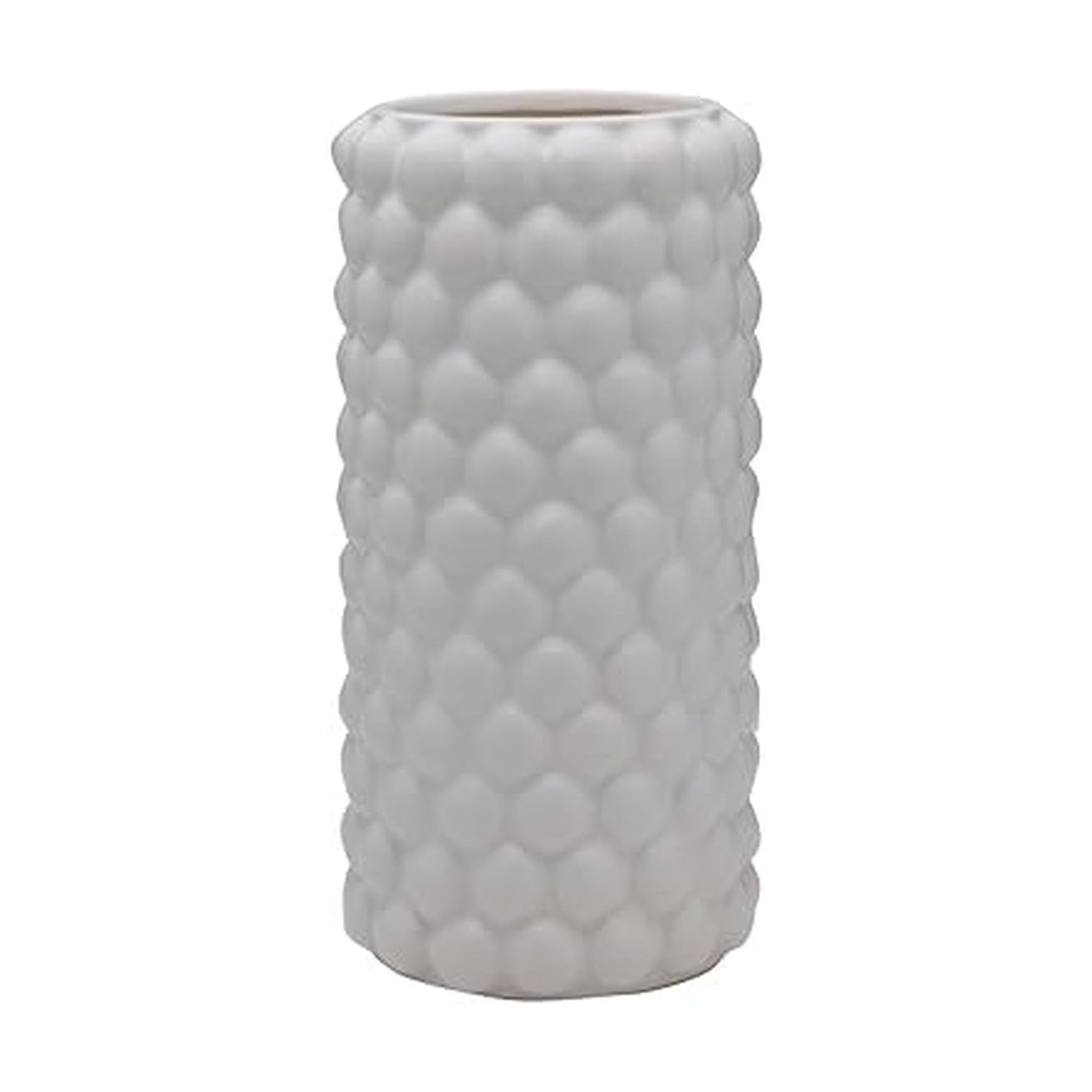 Ceramic Decorative Vase / 11.8 Inch / White / 12 Inch