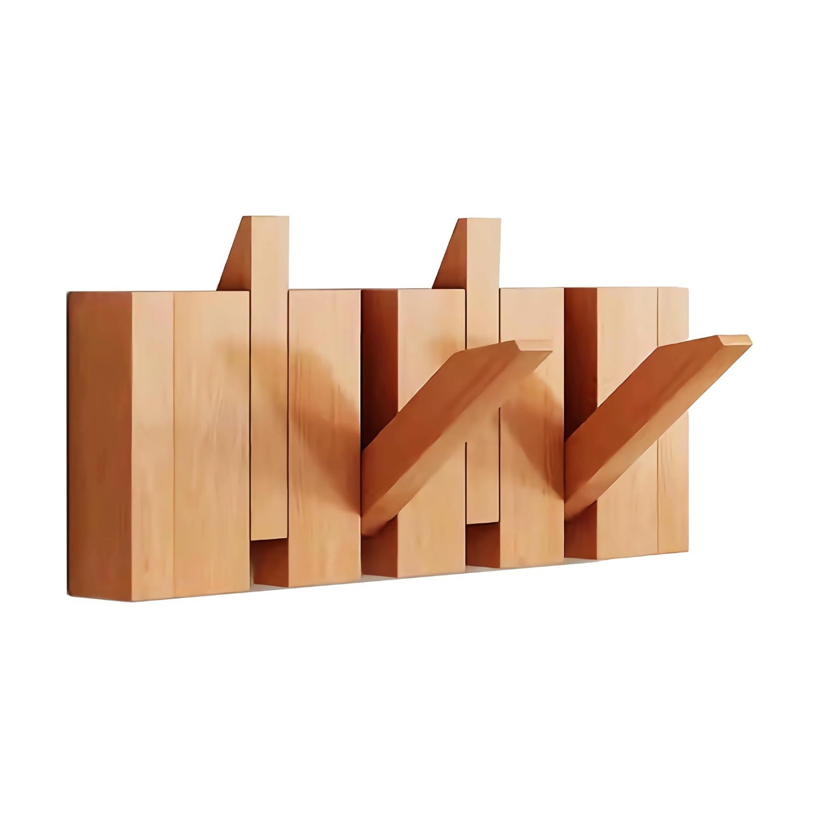Paint Wood Wall Mounted Coat RackHooks Piano Key Hangers Natural Solid Wood Hanger Non-Woven Fabric Clothes Hangers for