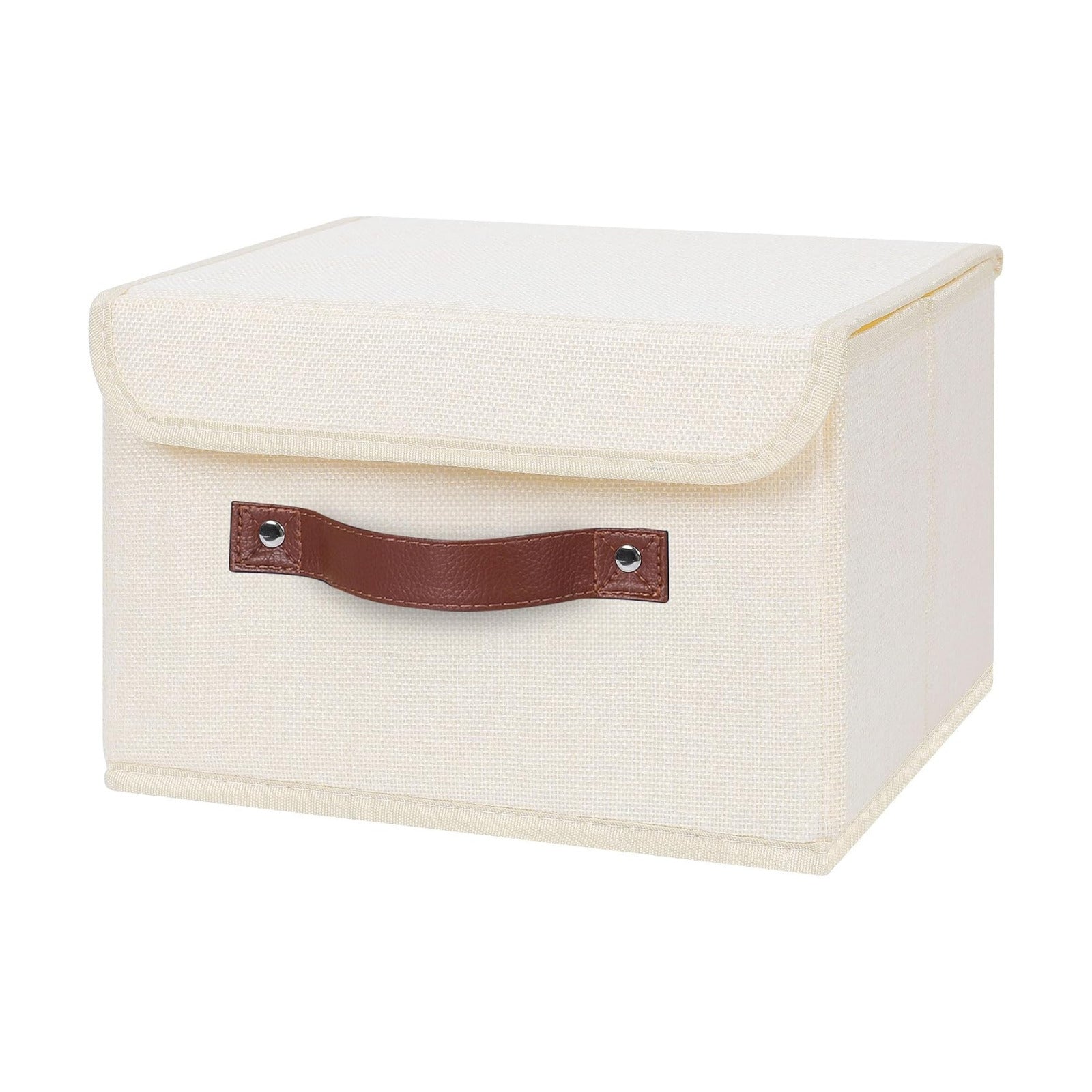 Storage Bin / Lid Storage Boxes / Small / Beige
