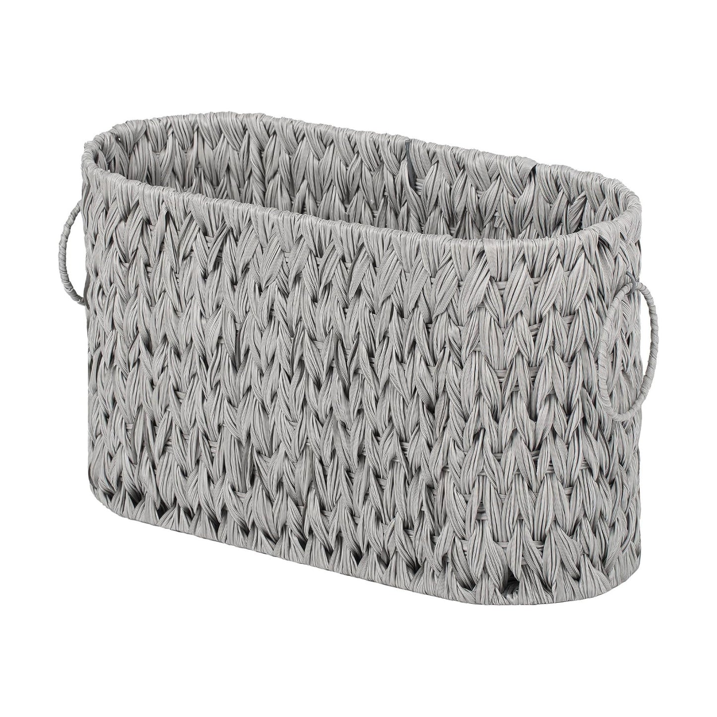 Wicker Basket / Toilet Paper Basket / Grey