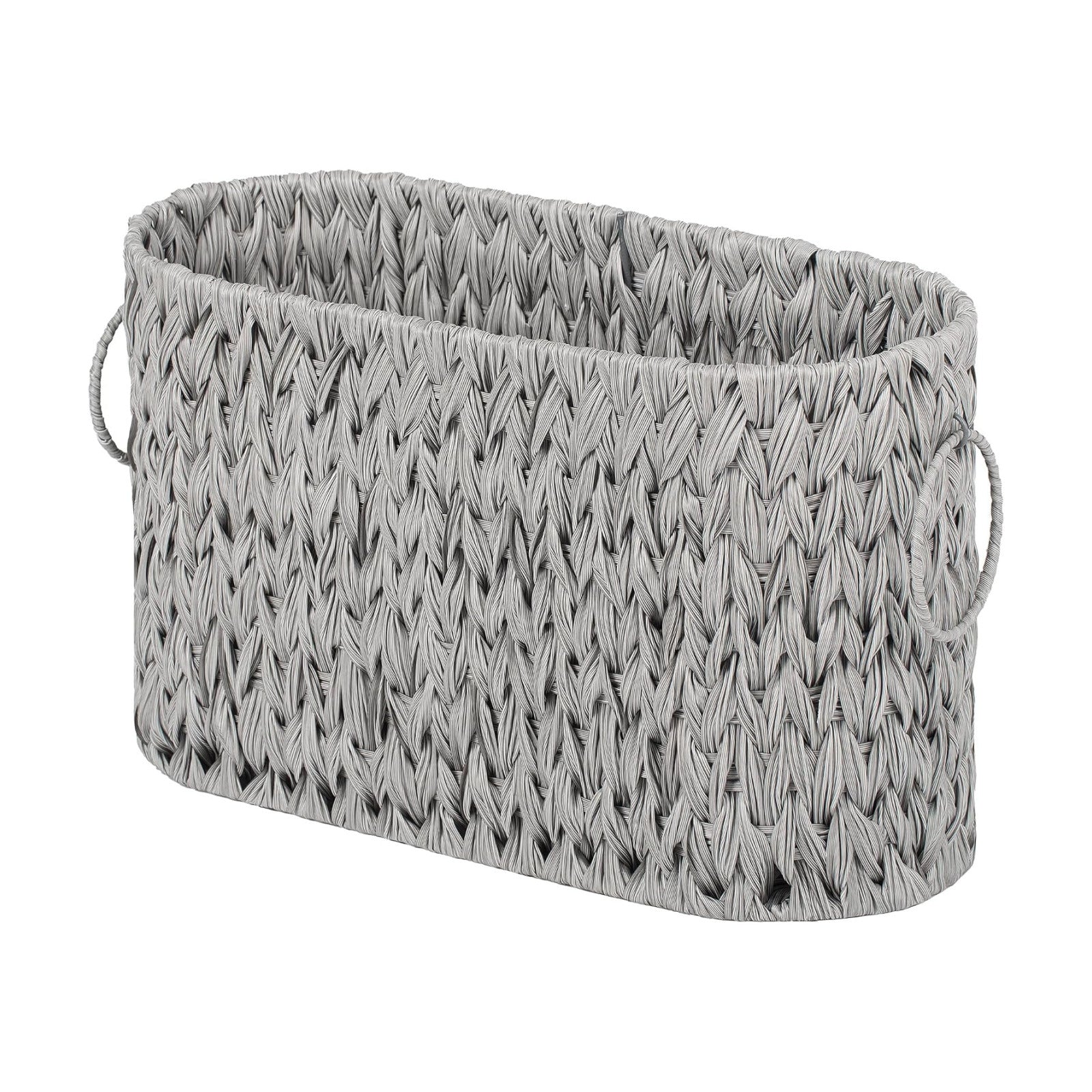 Wicker Basket / Toilet Paper Basket / Grey