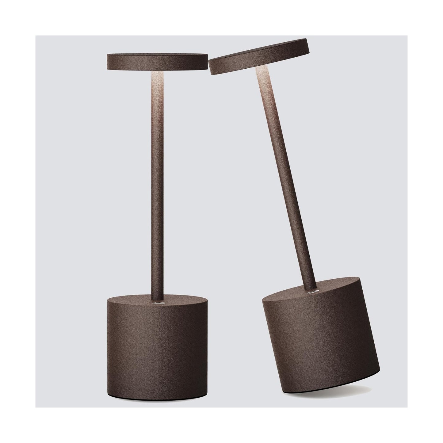 2Pack Cordless Rechargeable LED Restaurants Outdoor Table Lamp | Battery 5000mAh Metal USB Portable Powered Desk Lamp