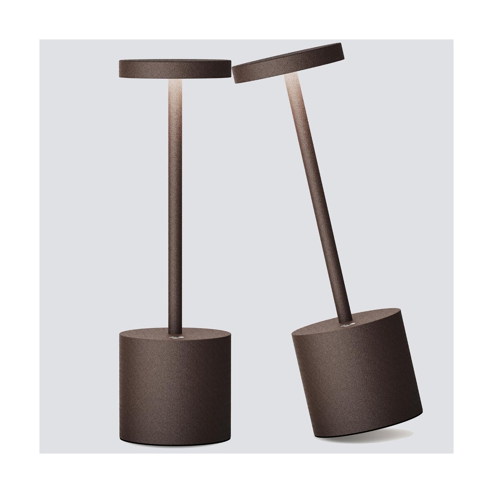 2Pack Cordless Rechargeable LED Restaurants Outdoor Table Lamp | Battery 5000mAh Metal USB Portable Powered Desk Lamp