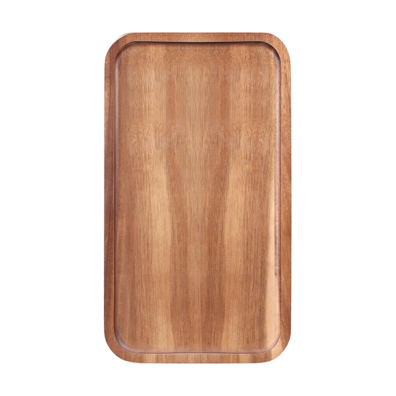 Medium Acacia Wood Serving Trays Long Charcuterie Boards Wood Snack Platter / 14 x 8 x 0.8