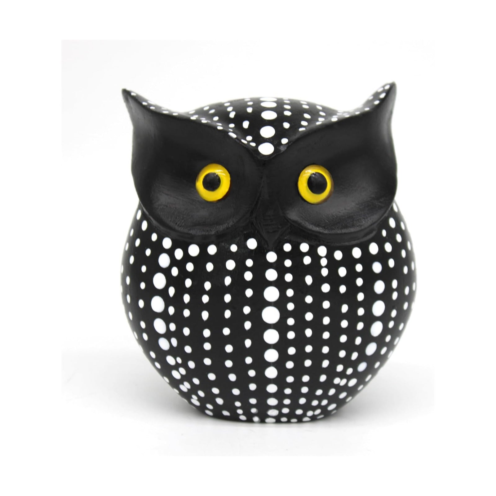 Handmade Wooden Owl Figurine Owls Gifts for Women Bathroom Shelf Decorations Items Modern / Black