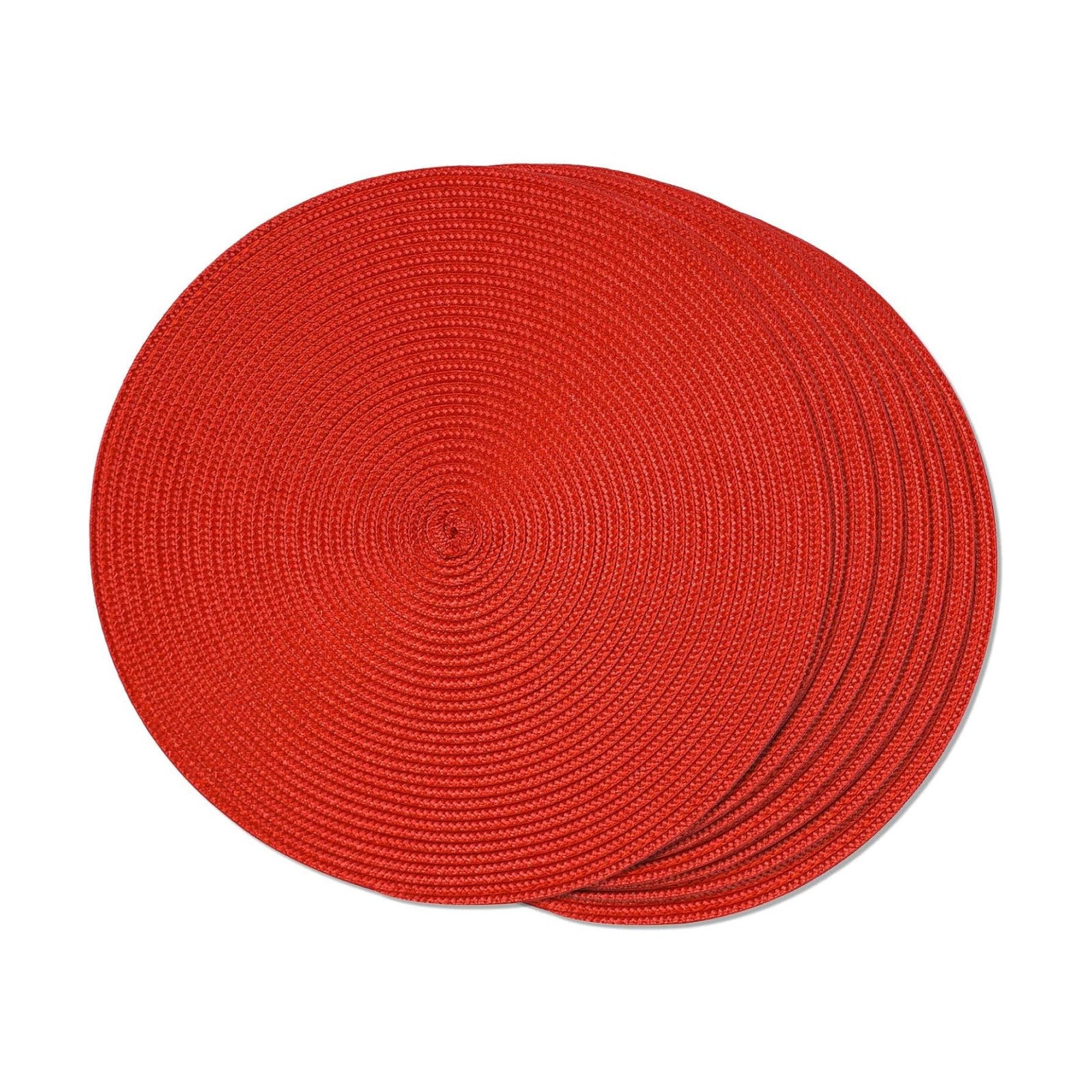 FunWheat Round Braided Placemats Set of 8 Place Mats for Dining Table Woven Washable Non-Slip Table Mats 15