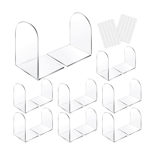 Acrylic Book Ends / Clear / Set of 16
