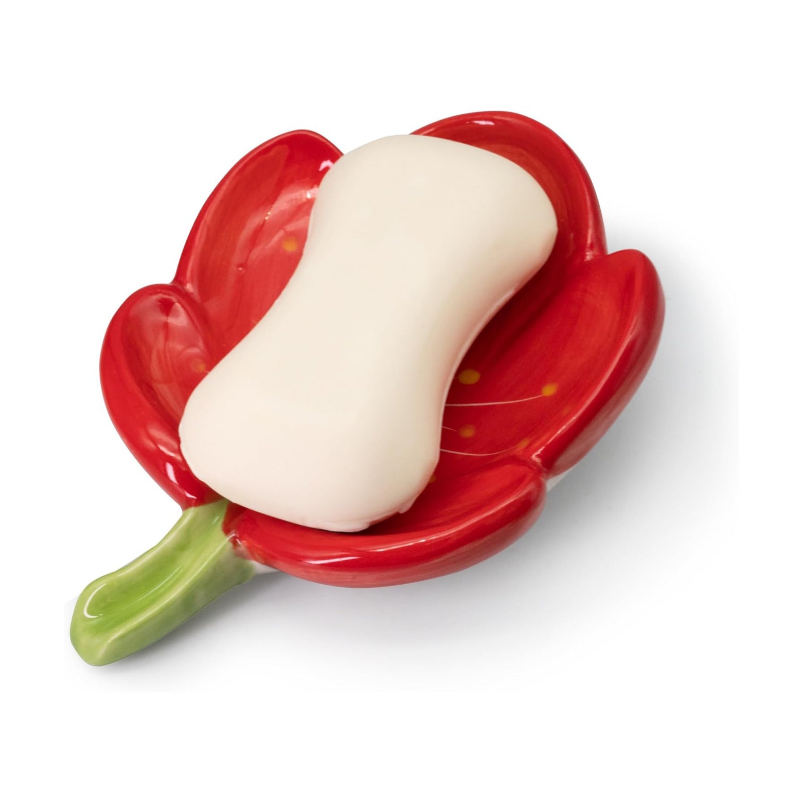 Ceramic Soap Dish Holder / Red
