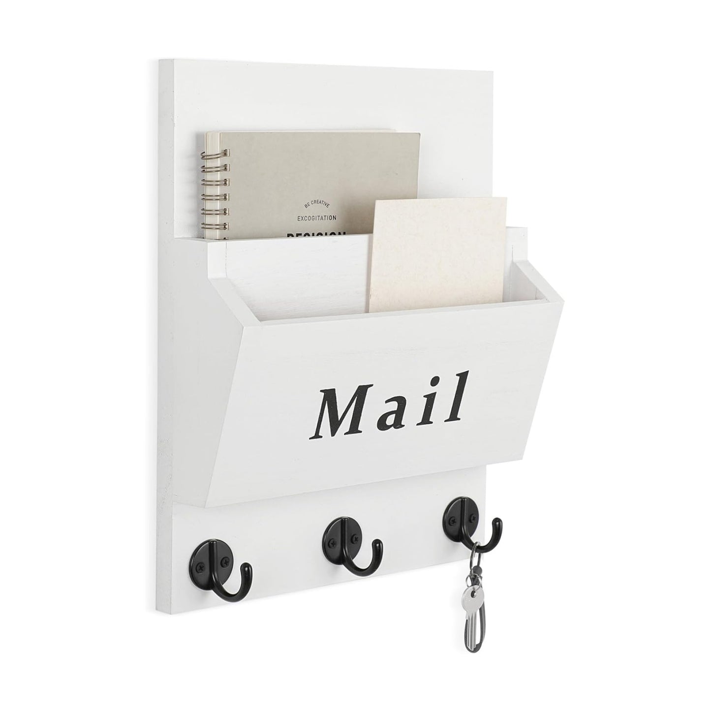 Mail and Key Holder / White / 8.86 x 11.42