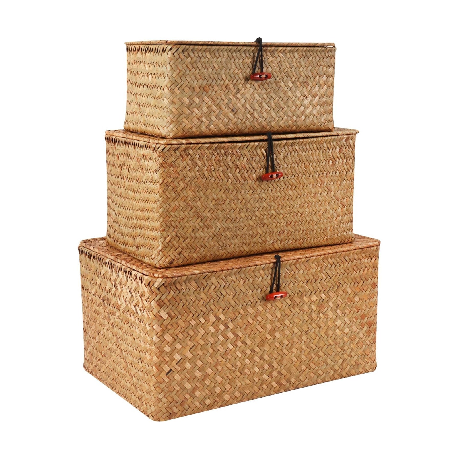 Wicker Shelf Baskets / Natural / Set of 3