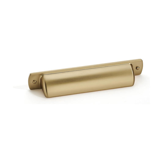 Drawer Cup Pulls Kitchen Cabinet / Cup Pulls 2-1/2" Hole Center / Brushed Brass / Brushed Gold
