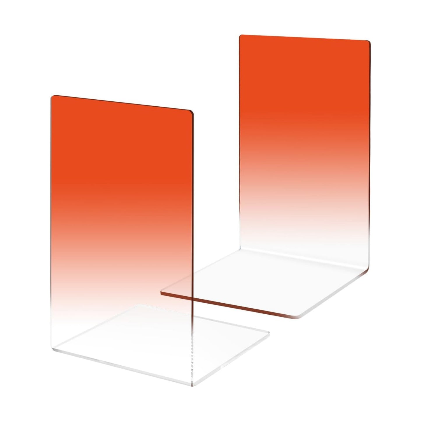 Acrylic Bookends / Book Ends / Orange