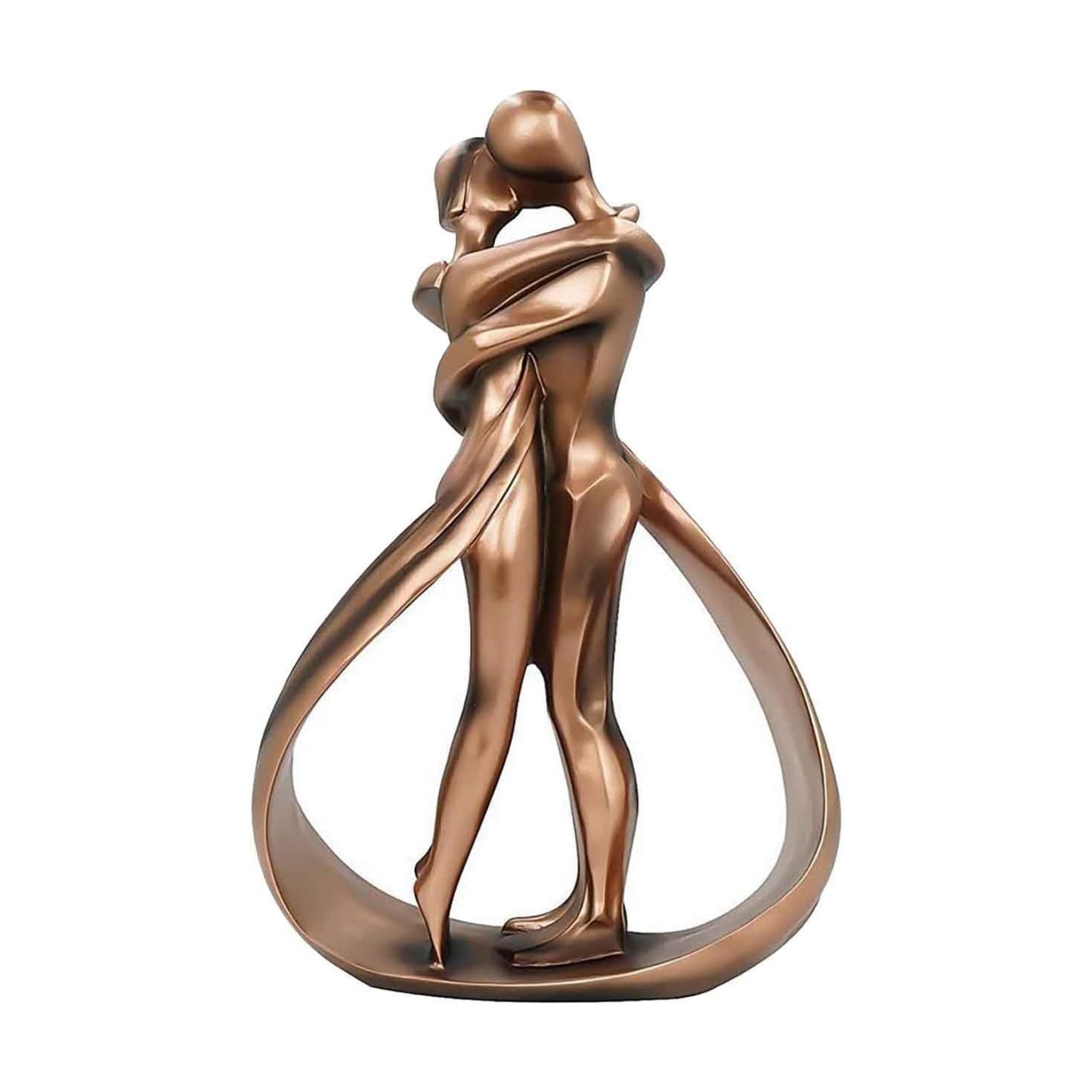 Modern Decor Romantic Lovers Embrace Statue Abstract Sculpture Wedding
