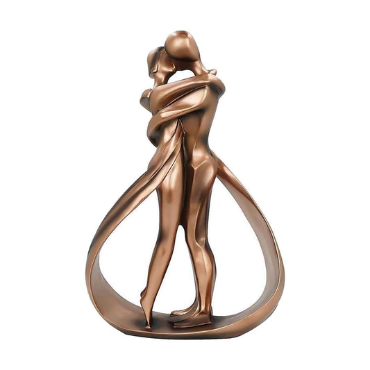 Modern Decor Romantic Lovers Embrace Statue Abstract Sculpture Wedding