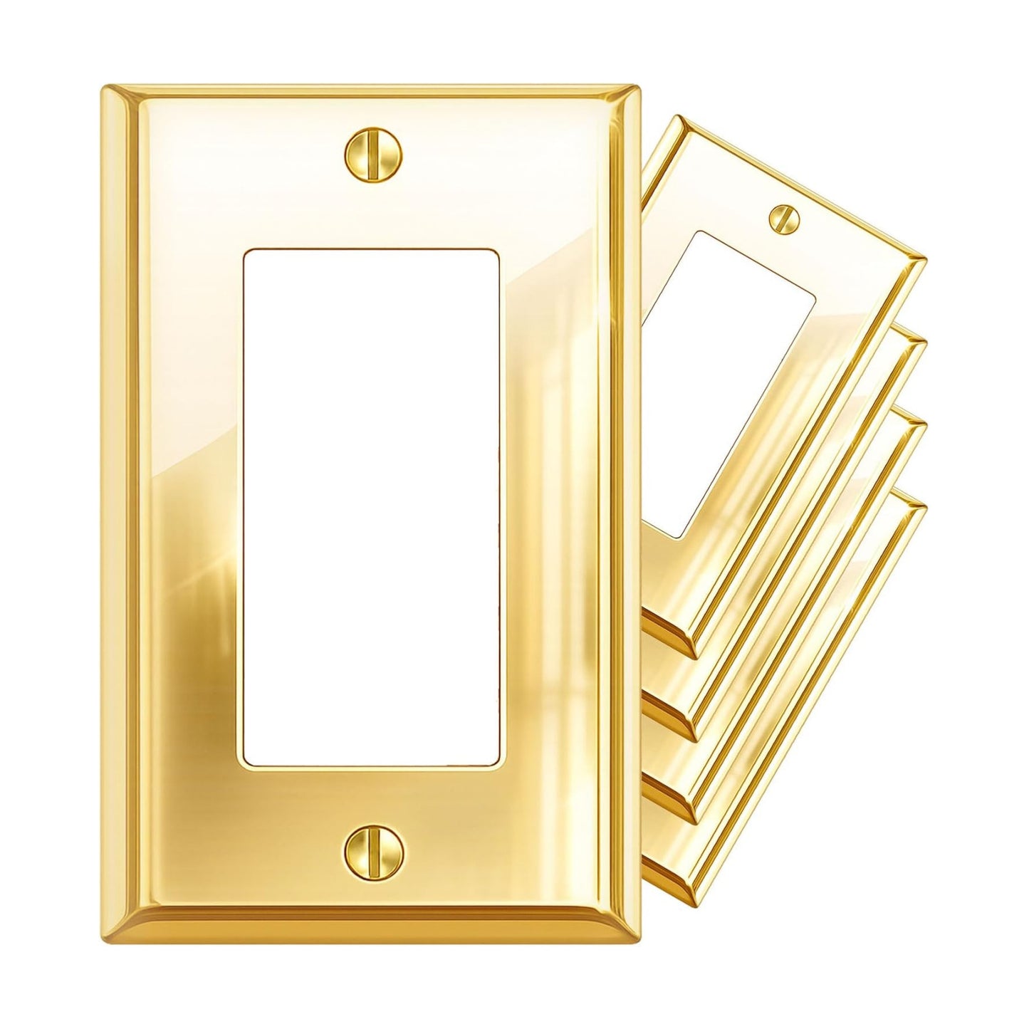 Rio Salto BRASS High Polished Gold Single Rocker Decorator Light Switch Cover – Signature Collection Premium Outlet